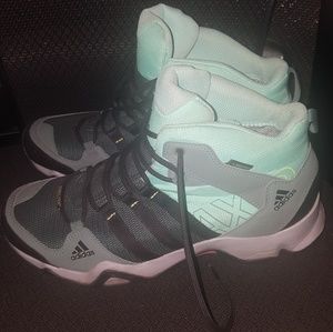 Adidas AX 2 MidGTX Hiking Shoes(black, grey, teal)